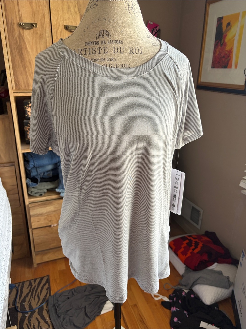 RBX Light Gray Women's Short-Sleeve Top - XL NWT